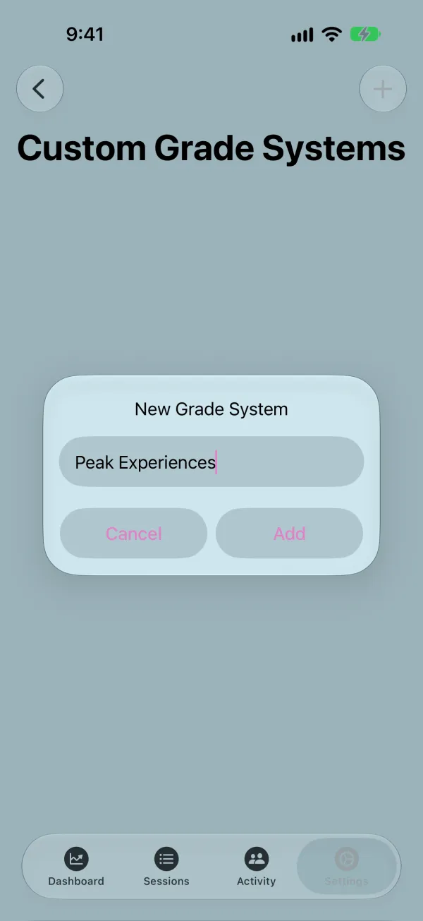 New Grade System prompt named Peak Experiences
