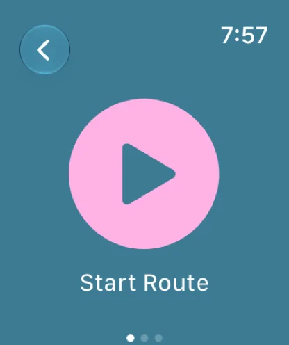 Apple Watch Start Route button